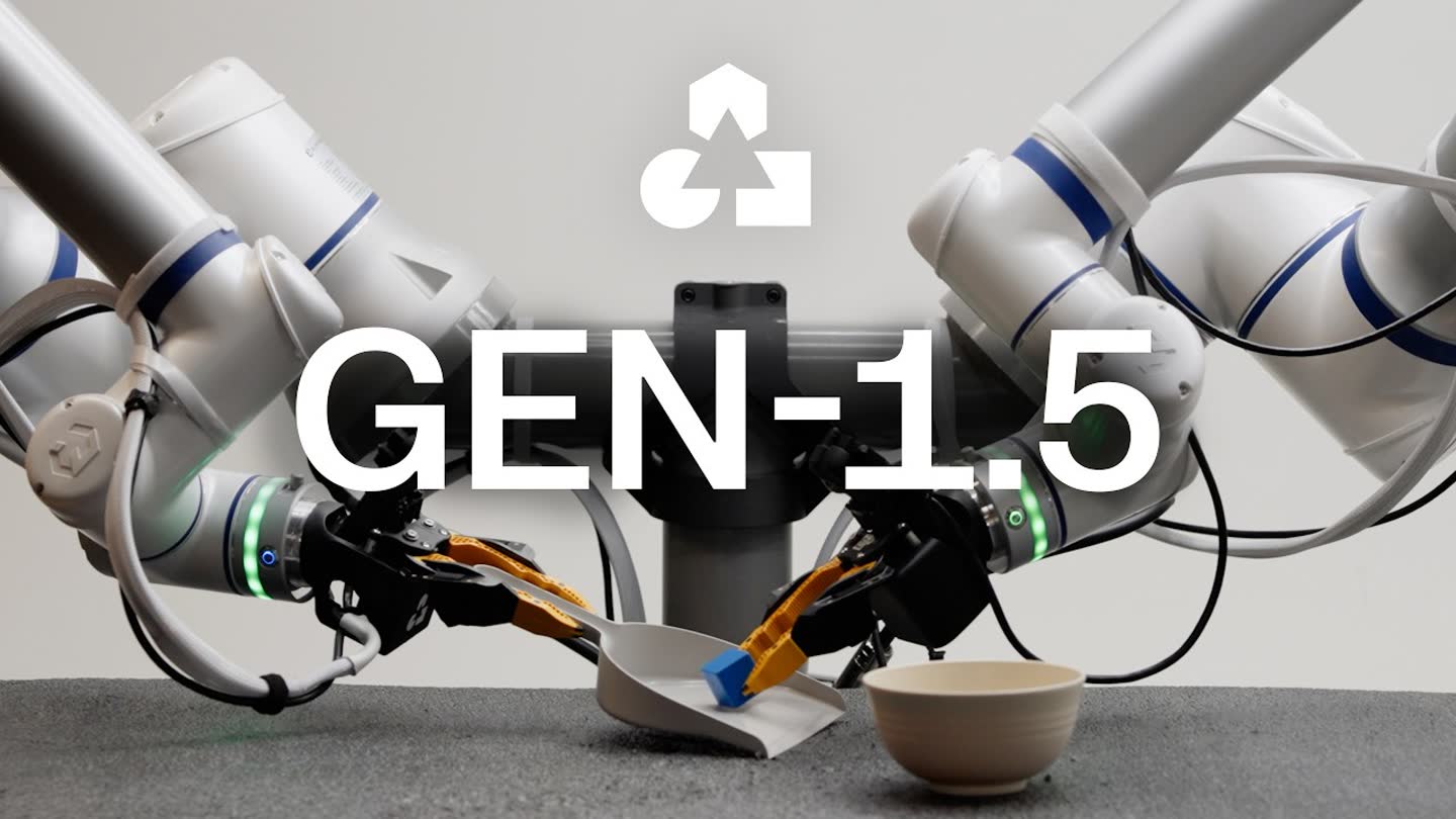 Generalist GEN-1.5 demonstrasjon av robotarmer som lærer fysisk oppgave