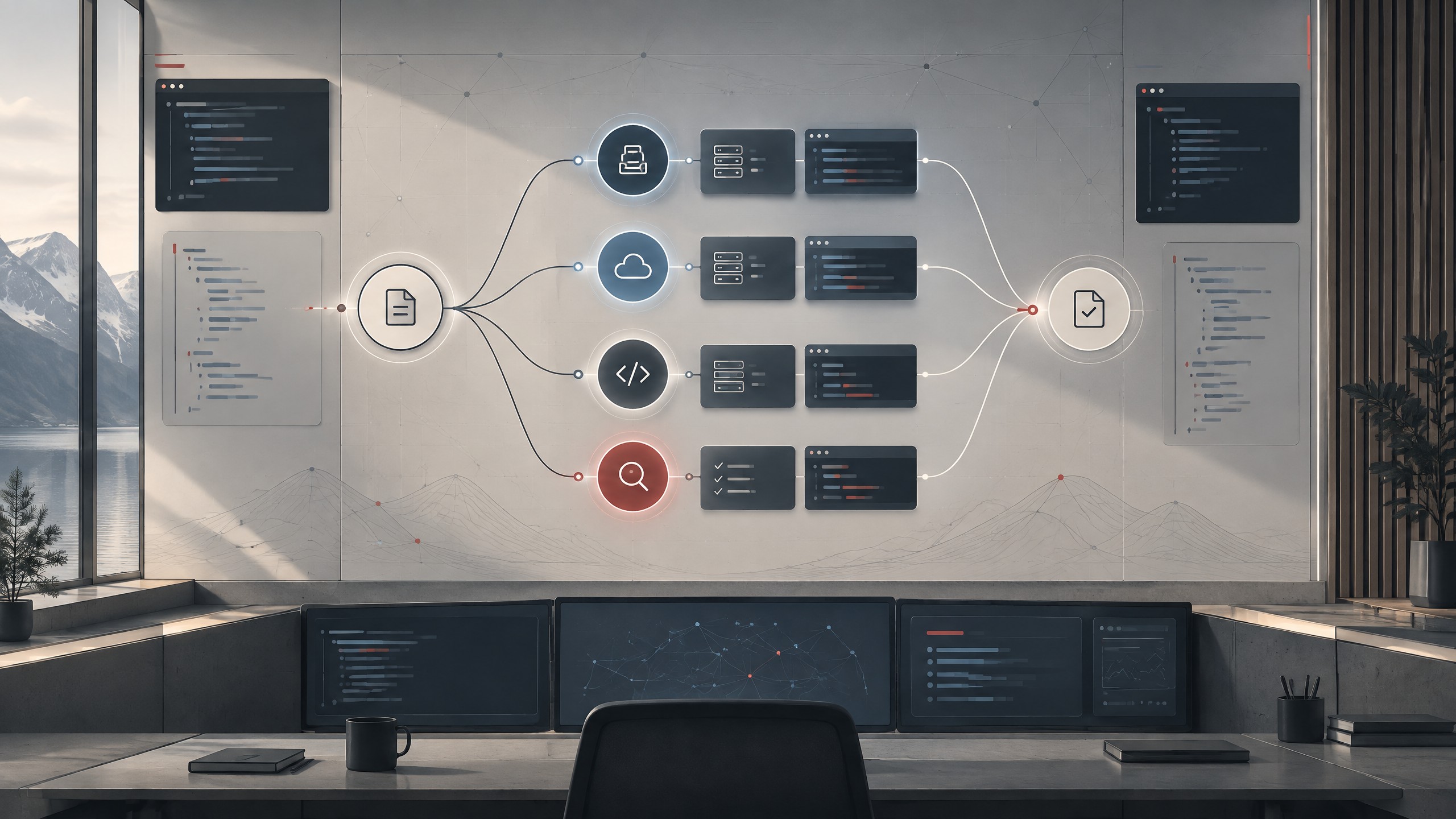 AI-routing mellom lokale modeller, skybaserte modeller og flere agentroller